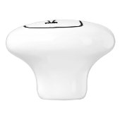 お洒落痩せた黒猫 セラミックノブ (側面)