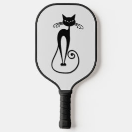 お洒落痩せた黒猫 ピックルボールラケット