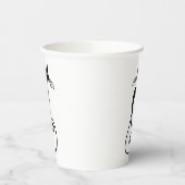 お洒落痩せた黒猫 紙コップ (左)