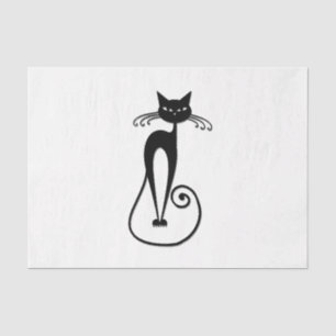 お洒落痩せた黒猫 薄葉紙