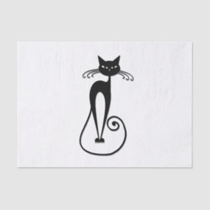 お洒落痩せた黒猫 薄葉紙