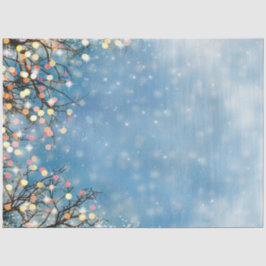 お洒落白熱［赤熱］光を放つクリスマスツリーティッシュペーパー 薄葉紙