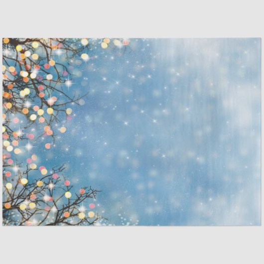 お洒落白熱［赤熱］光を放つクリスマスツリーティッシュペーパー 薄葉紙 (正面)