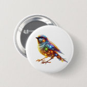 お洒落白熱［赤熱］光を放つ矢 缶バッジ (正面&裏面)