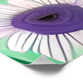 お洒落白猫と紅花 ポスター (角)