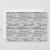 お洒落白黒ストライプ写真クリスマス シーズンカード (裏面)