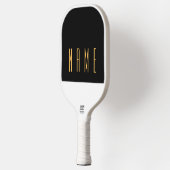 お洒落白黒3/4色ブロック文字 ピックルボールラケット (左)