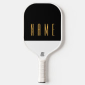 お洒落白黒3/4色ブロック文字 ピックルボールラケット (裏面)