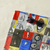 お洒落眼クール球スケッチ ビーチタオル (インサイチュ)