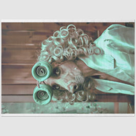 お洒落着付き鳥の犬のデコパージュ 薄葉紙