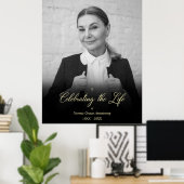 お洒落祝の生涯写真葬儀 ポスター (ホームオフィス)