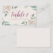 お洒落秋の結婚式座席表 プレイスカード (正面/裏面)