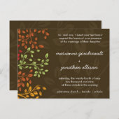お洒落秋の結婚式招待状 インビテーションポストカード (正面/裏面)