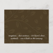 お洒落秋の結婚式招待状 インビテーションポストカード (裏面)