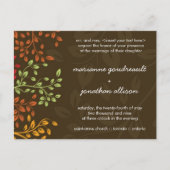 お洒落秋の結婚式招待状 インビテーションポストカード (正面)