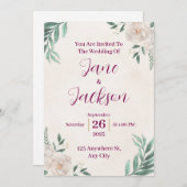 お洒落秋の結婚式招待状 シーズンカード (正面/裏面)