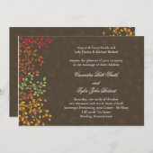 お洒落秋の結婚式招待状 招待状 (正面/裏面)