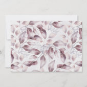 お洒落秋フローラ出生通知カード 招待状 (裏面)