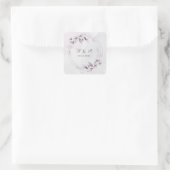 お洒落秋フローラ結婚ズスクエアステッカー スクエアシール (バッグ)