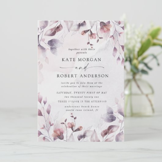 お洒落秋フローラ結婚式招待状 (スタンド正面)