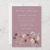 お洒落秋乾花オールインワン結婚ズ 招待状 (正面)