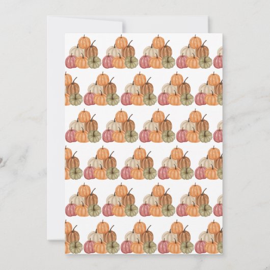 お洒落秋誕生日招待状 招待状 (裏面)