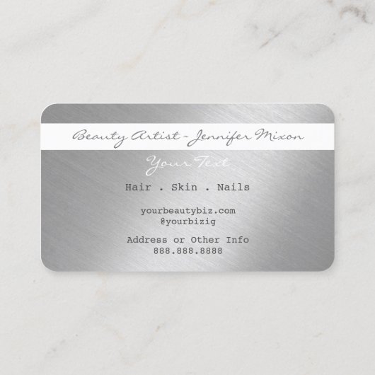 お洒落簡易型クレジッ輝くト 名刺 (裏面)