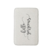 お洒落紙吹雪ドットonグレーハローゴージャス バスマット (正面縦)