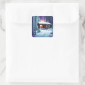 お洒落素朴の丸太 スクエアシール (バッグ)