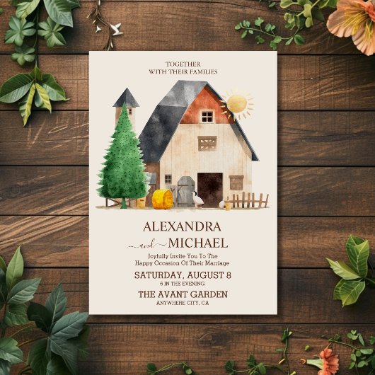 お洒落素朴結婚農園 招待状