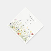 お洒落素朴花結婚の スタンダードカクテルナプキン (角)