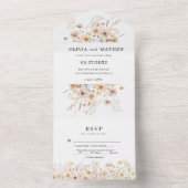 お洒落素朴草木野草花結婚式 オールインワン招待状 (内側)