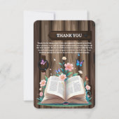 お洒落素朴Storybook Baby Shower サンキューカード (正面)