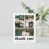 お洒落結婚タイポグラフィ3枚 ポストカード (スタンド正面)