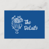 お洒落結婚図解入りの、写真付きのフローラ詳細情報 エンクロージャーカード (裏面)