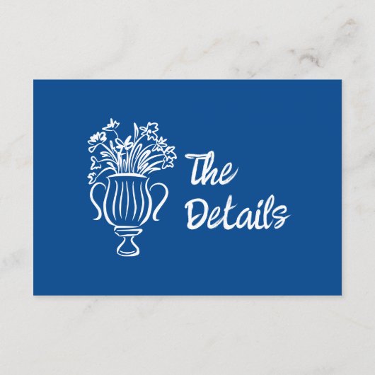 お洒落結婚図解入りの、写真付きのフローラ詳細情報 エンクロージャーカード (裏面)