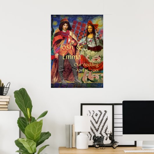 お洒落結婚夫婦のポスターおもしろい ポスター (ホームオフィス)