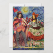 お洒落結婚式招待状カラフルユニーク 招待状 (裏面)