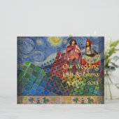 お洒落結婚式 プログラムおもしろいかわいいカラフル (スタンド正面)