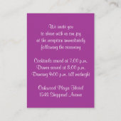 お洒落結婚挿入カード |水彩花模様 エンクロージャーカード (裏面)