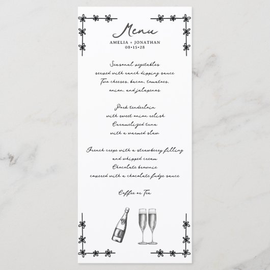 お洒落結婚 メニュー (正面)