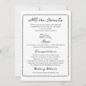 お洒落結婚 招待状 (裏面)