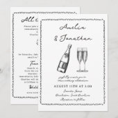 お洒落結婚 招待状 (正面/裏面)