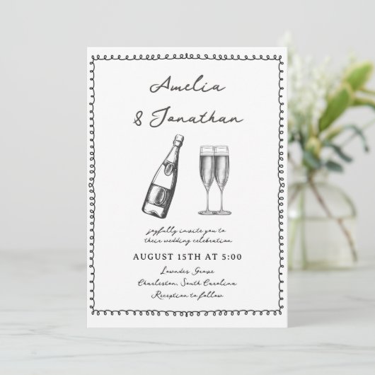 お洒落結婚 招待状 (スタンド正面)