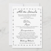 お洒落結婚 招待状 (裏面)