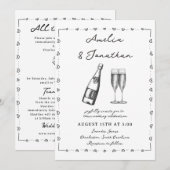 お洒落結婚 招待状 (正面/裏面)