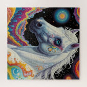 お洒落絵を描馬：抽象芸術宇宙 ジグソーパズル (横)