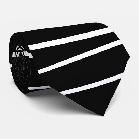 お洒落線（黒） ネクタイ (ロール)