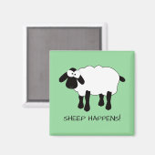 お洒落羊「羊が起こる！」 マグネット (正面/裏面)