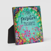 お洒落考え前向きかわいらしフローラ フォトプラーク (正面)